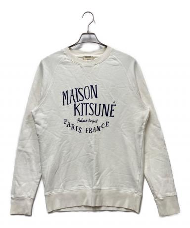 【美品】MAISON KITSUNE トレーナー Mオフホワイト 中古・古着通販】maison kitsune (メゾンキツネ) ロゴスウェット