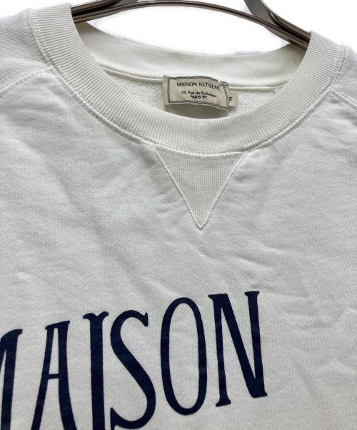 maison kitsune（メゾンキツネ）maison kitsune (メゾンキツネ) ロゴスウェット ホワイト サイズ:Mの古着・服飾アイテム