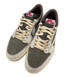 NIKE×Travis Scott（ナイキ×トラヴィススコット）の古着「ローカットスニーカー」｜ホワイト×ベージュ