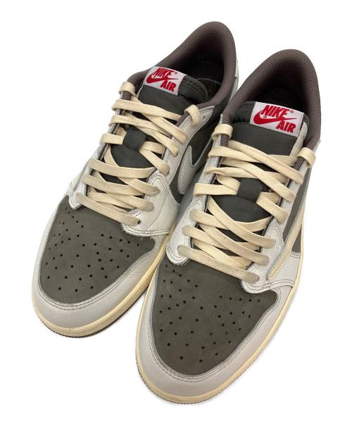 NIKE（ナイキ）NIKE (ナイキ) TRAVIS SCOTT (トラヴィススコット) ローカットスニーカー ホワイト×ベージュ サイズ:28の古着・服飾アイテム