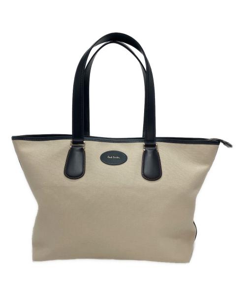 PAUL SMITH（ポールスミス）PAUL SMITH (ポールスミス) トートバッグ ベージュ×ネイビーの古着・服飾アイテム