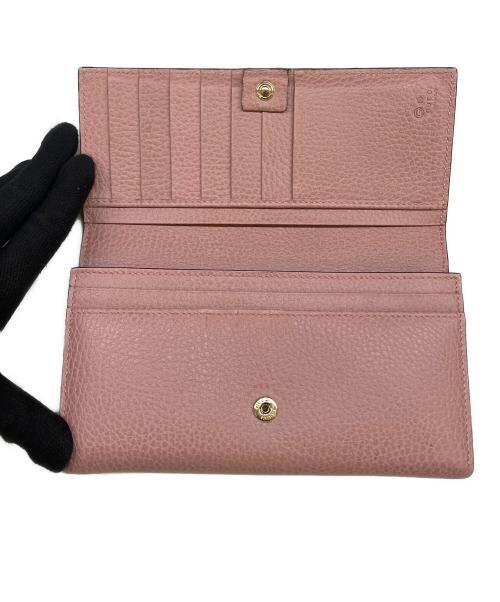 GUCCI（グッチ）GUCCI (グッチ) インターロッキングGロングウォレット ピンクの古着・服飾アイテム