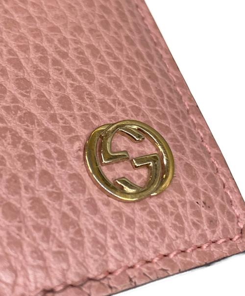 GUCCI（グッチ）GUCCI (グッチ) インターロッキングGロングウォレット ピンクの古着・服飾アイテム