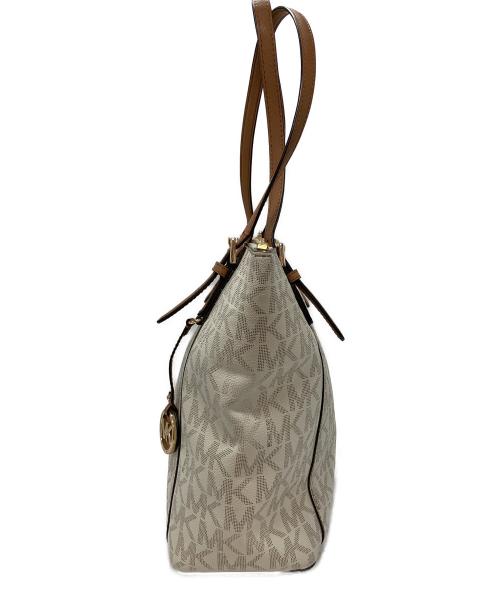 MICHAEL KORS（マイケルコース）MICHAEL KORS (マイケルコース) トートバッグ アイボリー×ベージュの古着・服飾アイテム