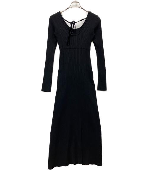 ACLENT（アクレント）ACLENT (アクレント) 長袖ワンピース ブラック サイズ:FREEの古着・服飾アイテム