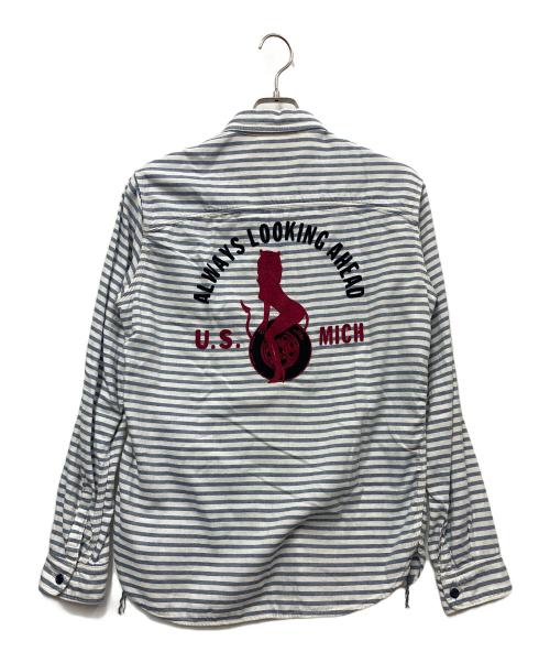 Hysteric Glamour（ヒステリックグラマー）Hysteric Glamour (ヒステリックグラマー) 長袖シャツ ブルー サイズ:Ｌの古着・服飾アイテム