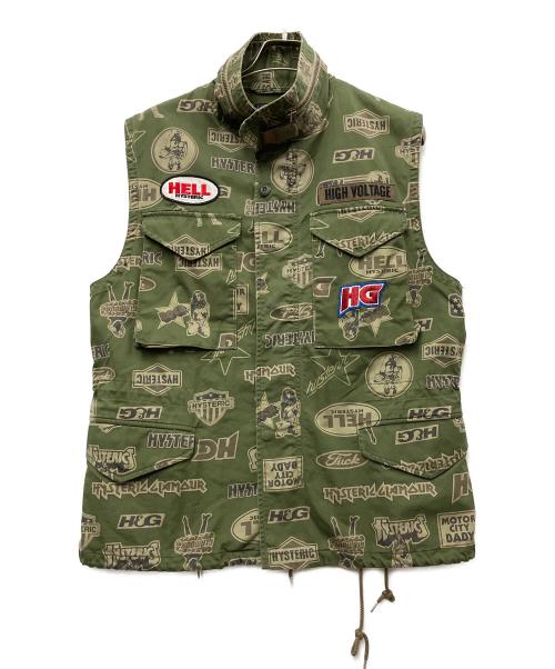 Hysteric Glamour（ヒステリックグラマー）Hysteric Glamour (ヒステリックグラマー) M65ベスト グリーン サイズ:Lの古着・服飾アイテム