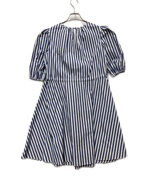 Kate Spade（ケイトスペード）Kate Spade (ケイトスペード) 半袖ワンピース ネイビー×ホワイト サイズ:XSの古着・服飾アイテム