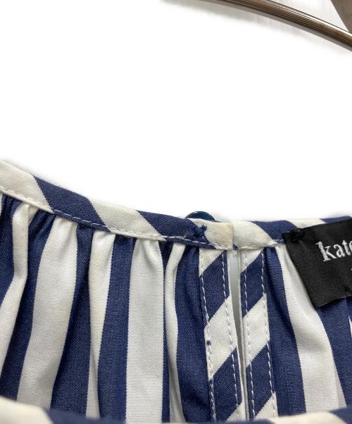 Kate Spade（ケイトスペード）Kate Spade (ケイトスペード) 半袖ワンピース ネイビー×ホワイト サイズ:XSの古着・服飾アイテム