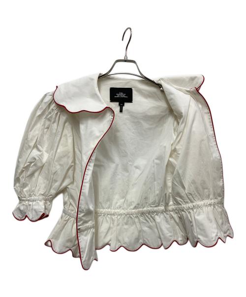 MARC JACOBS（マークジェイコブス）MARC JACOBS (マークジェイコブス) THE ROMANTIC BLOUSE ホワイト×レッド サイズ:00の古着・服飾アイテム