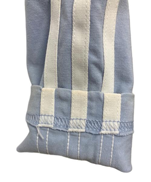 adidas Originals（アディダスオリジナル）adidas originals (アディダスオリジナル) 3 Stripes Button ラベンダー×ホワイト サイズ:Mの古着・服飾アイテム