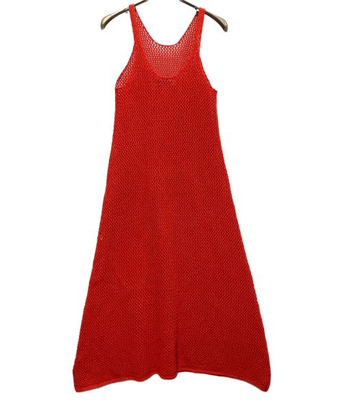 pelleq（ペレック）pelleq (ペレック) ノースリーブ・キャミソールワンピース レッド サイズ:36の古着・服飾アイテム