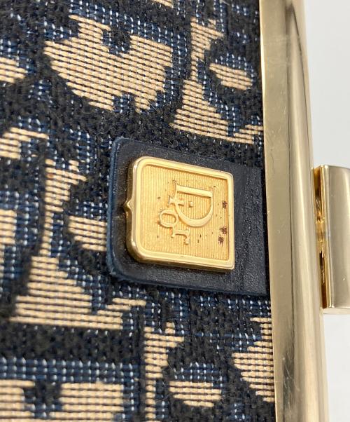 Christian Dior（クリスチャン ディオール）Christian Dior (クリスチャン ディオール) クラッチバッグ ベージュ×ネイビーの古着・服飾アイテム