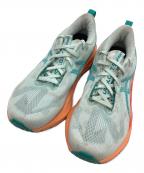 asicsアシックス）の古着「ランニングシューズ」｜スカイブルー×オレンジ