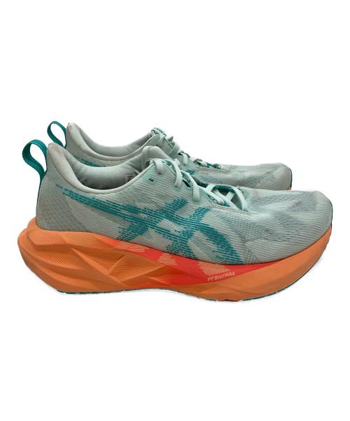 asics（アシックス）asics (アシックス) ランニングシューズ スカイブルー×オレンジ サイズ:26.5の古着・服飾アイテム