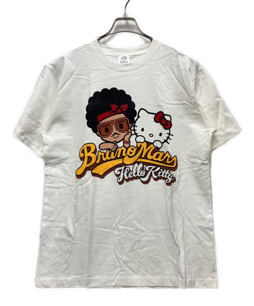 Sanrio（サンリオ）Sanrio (サンリオ) BRUNOMARS 半袖カットソー ホワイト サイズ:Lの古着・服飾アイテム