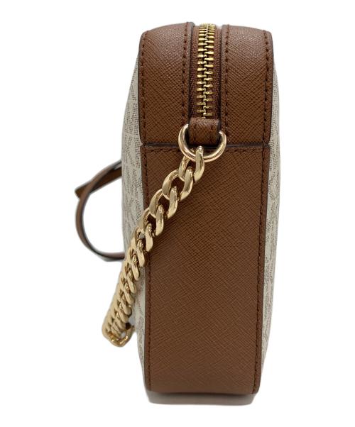 MICHAEL KORS（マイケルコース）MICHAEL KORS (マイケルコース) ショルダーバッグ ブラウン×ホワイトの古着・服飾アイテム