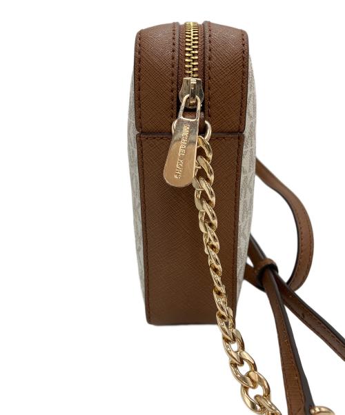 MICHAEL KORS（マイケルコース）MICHAEL KORS (マイケルコース) ショルダーバッグ ブラウン×ホワイトの古着・服飾アイテム
