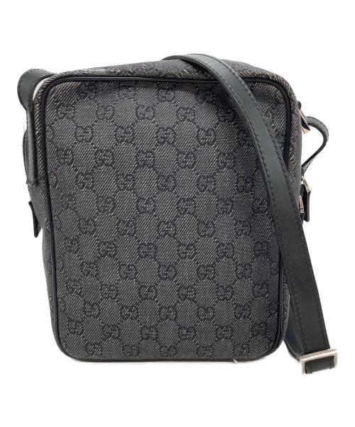 GUCCI（グッチ）GUCCI (グッチ) GGキャンバスショルダーバッグ ブラックの古着・服飾アイテム