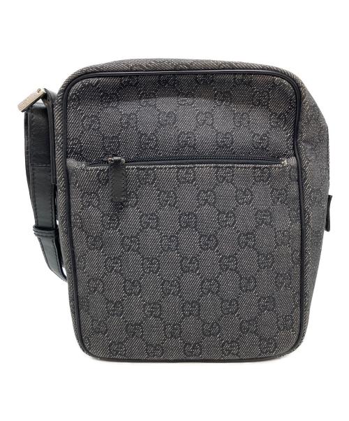 GUCCI（グッチ）GUCCI (グッチ) GGキャンバスショルダーバッグ ブラックの古着・服飾アイテム