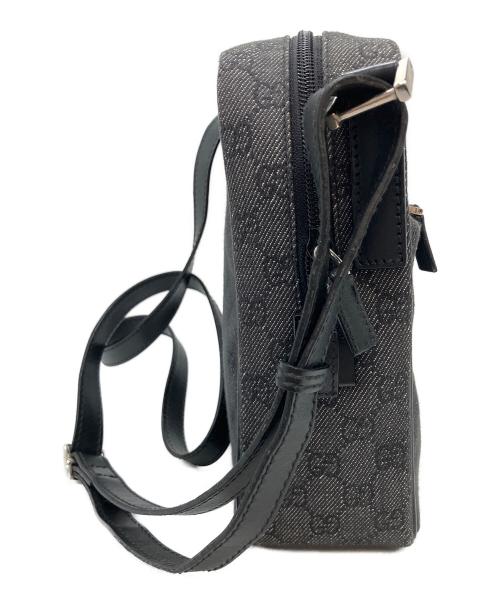 GUCCI（グッチ）GUCCI (グッチ) GGキャンバスショルダーバッグ ブラックの古着・服飾アイテム
