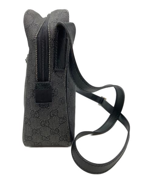 GUCCI（グッチ）GUCCI (グッチ) GGキャンバスショルダーバッグ ブラックの古着・服飾アイテム