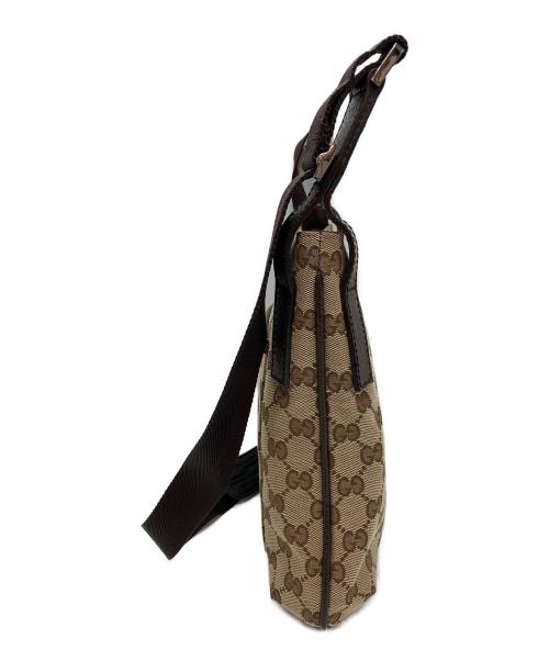 GUCCI（グッチ）GUCCI (グッチ) GGキャンバスショルダーバッグ ブラウンの古着・服飾アイテム