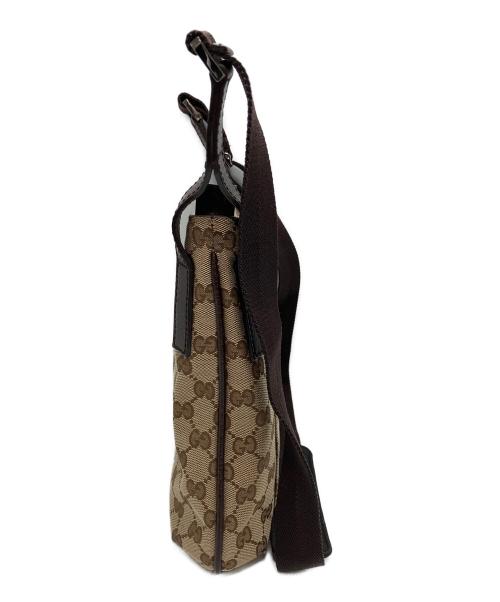 GUCCI（グッチ）GUCCI (グッチ) GGキャンバスショルダーバッグ ブラウンの古着・服飾アイテム