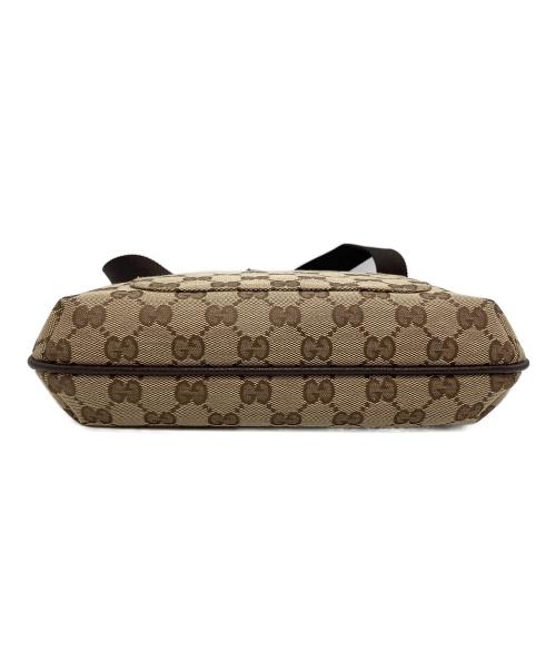 GUCCI（グッチ）GUCCI (グッチ) GGキャンバスショルダーバッグ ブラウンの古着・服飾アイテム