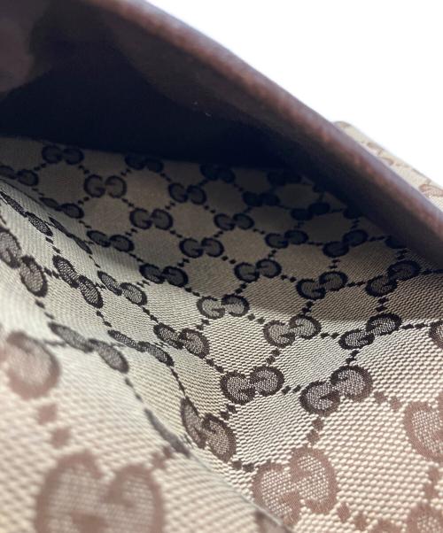 GUCCI（グッチ）GUCCI (グッチ) GGキャンバスショルダーバッグ ブラウンの古着・服飾アイテム