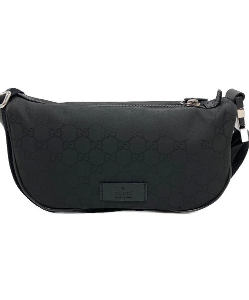GUCCI（グッチ）GUCCI (グッチ) GGナイロンボディーバッグ ブラックの古着・服飾アイテム