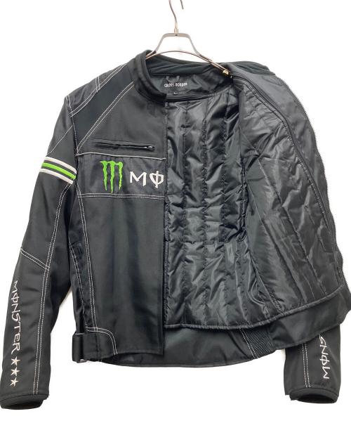 CROSS BORDER（クロスボーダー）CROSS BORDER (クロスボーダー) バイクジャケット ブラック×グリーン サイズ:Ｌの古着・服飾アイテム