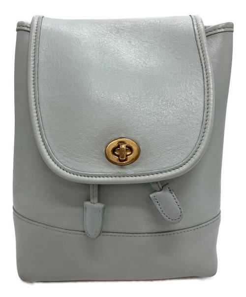 COACH（コーチ）COACH (コーチ) レザーリュック スカイブルーの古着・服飾アイテム