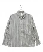 MHLエムエイチエル）の古着「長袖シャツ」｜グレー×ホワイト