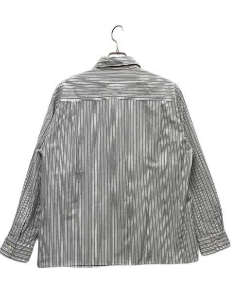 MHL（エムエイチエル）MHL (エムエイチエル) 長袖シャツ グレー×ホワイト サイズ:Ｍの古着・服飾アイテム