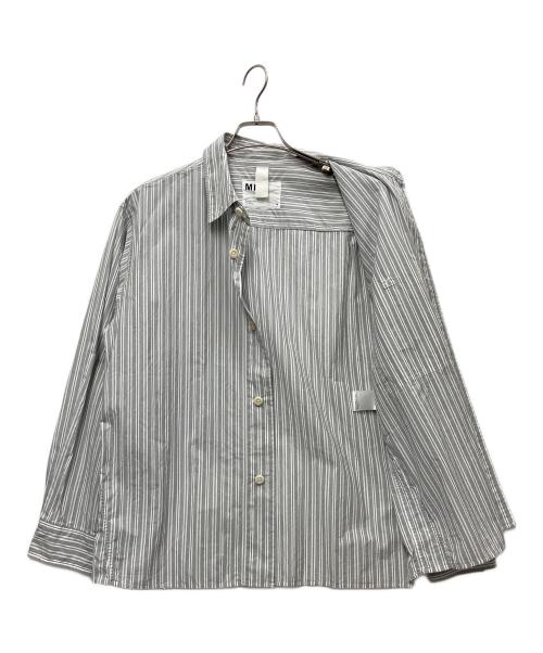 MHL（エムエイチエル）MHL (エムエイチエル) 長袖シャツ グレー×ホワイト サイズ:Ｍの古着・服飾アイテム