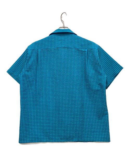 HELLY HANSEN（ヘリーハンセン）HELLY HANSEN (ヘリーハンセン) 半袖シャツ グリーン×ブルー サイズ:Ｍの古着・服飾アイテム