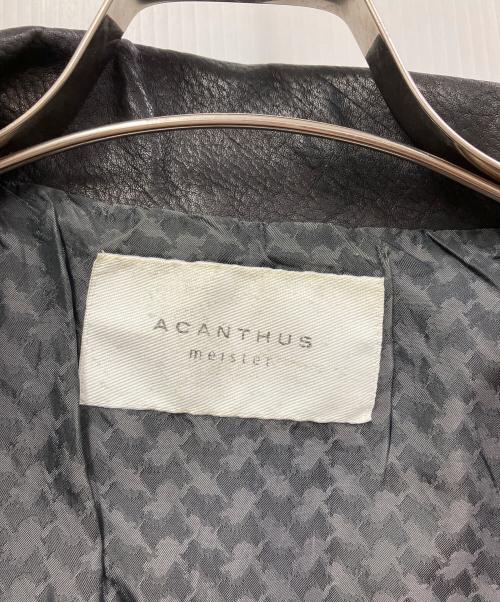 acanthus（アカンサス）ACANTHUS (アカンサス) シングルライダースジャケット ブラック サイズ:Mの古着・服飾アイテム
