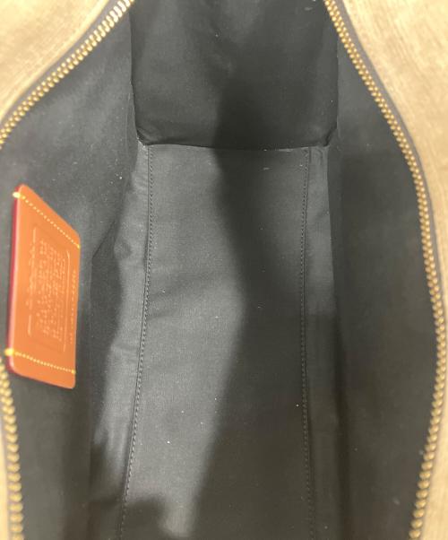 COACH（コーチ）COACH (コーチ) コーデュロイ パッチワーク トート 斜め掛け ブラウンの古着・服飾アイテム