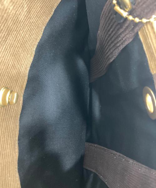 COACH（コーチ）COACH (コーチ) コーデュロイ パッチワーク トート 斜め掛け ブラウンの古着・服飾アイテム