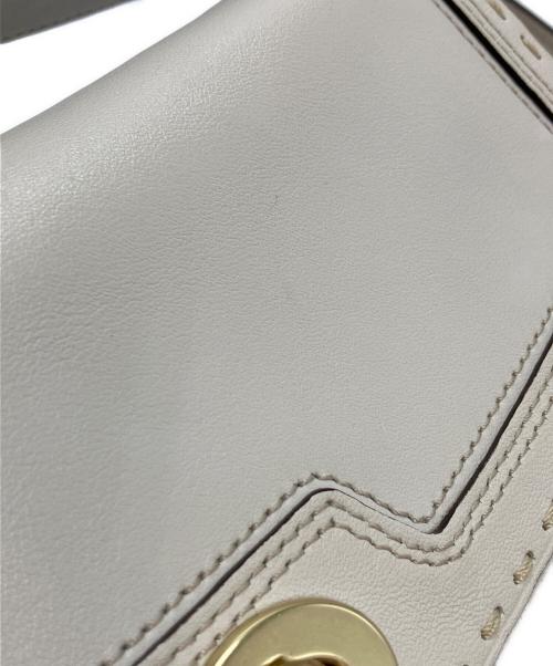COACH（コーチ）COACH (コーチ) レザーワンショルダーバッグ アイボリーの古着・服飾アイテム