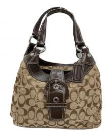 COACH（コーチ）の古着「ハンドバッグ」｜ブラウン×ベージュ