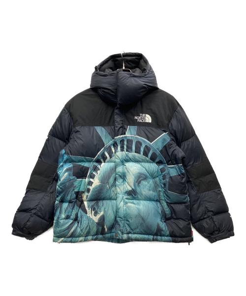 THE NORTH FACE（ザ ノース フェイス）THE NORTH FACE (ザ ノース フェイス) Supreme (シュプリーム) ダウンジャケット ブラック×ブルー サイズ:Mの古着・服飾アイテム