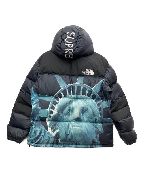 THE NORTH FACE（ザ ノース フェイス）THE NORTH FACE (ザ ノース フェイス) Supreme (シュプリーム) ダウンジャケット ブラック×ブルー サイズ:Mの古着・服飾アイテム