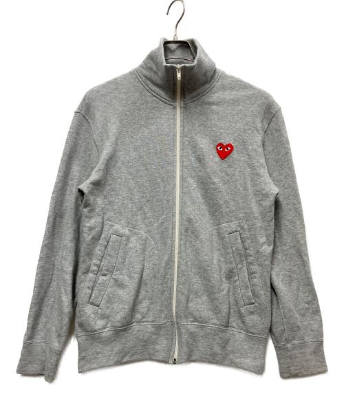 PLAY COMME des GARCONS（プレイコムデギャルソン）PLAY COMME des GARCONS (プレイコムデギャルソン) ジップアップスウェットブルゾン グレー サイズ:Mの古着・服飾アイテム