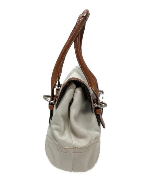 COACH（コーチ）COACH (コーチ) トートバッグ ホワイト×ブラウンの古着・服飾アイテム
