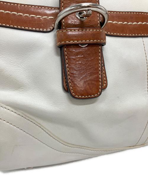 COACH（コーチ）COACH (コーチ) トートバッグ ホワイト×ブラウンの古着・服飾アイテム