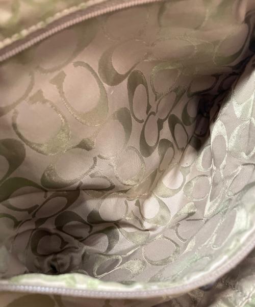 COACH（コーチ）COACH (コーチ) トートバッグ ホワイト×ブラウンの古着・服飾アイテム