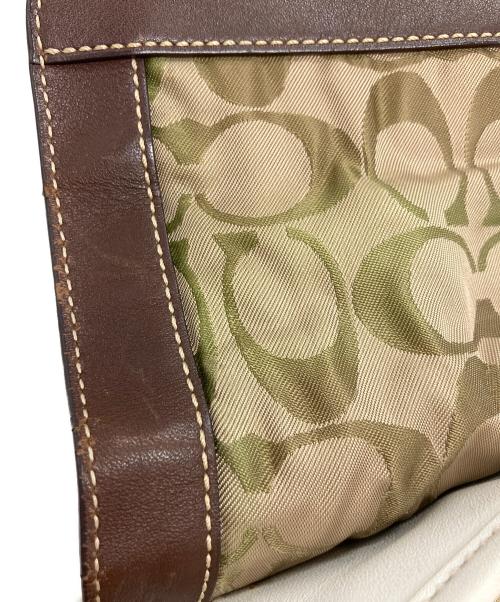 COACH（コーチ）COACH (コーチ) トートバッグ ホワイト×ブラウンの古着・服飾アイテム