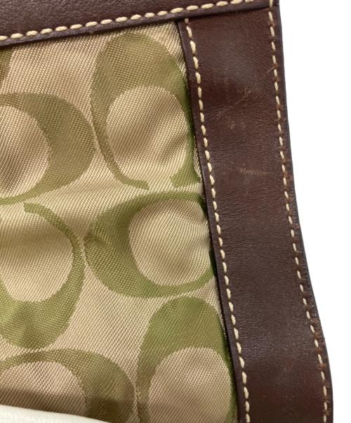 COACH（コーチ）COACH (コーチ) トートバッグ ホワイト×ブラウンの古着・服飾アイテム